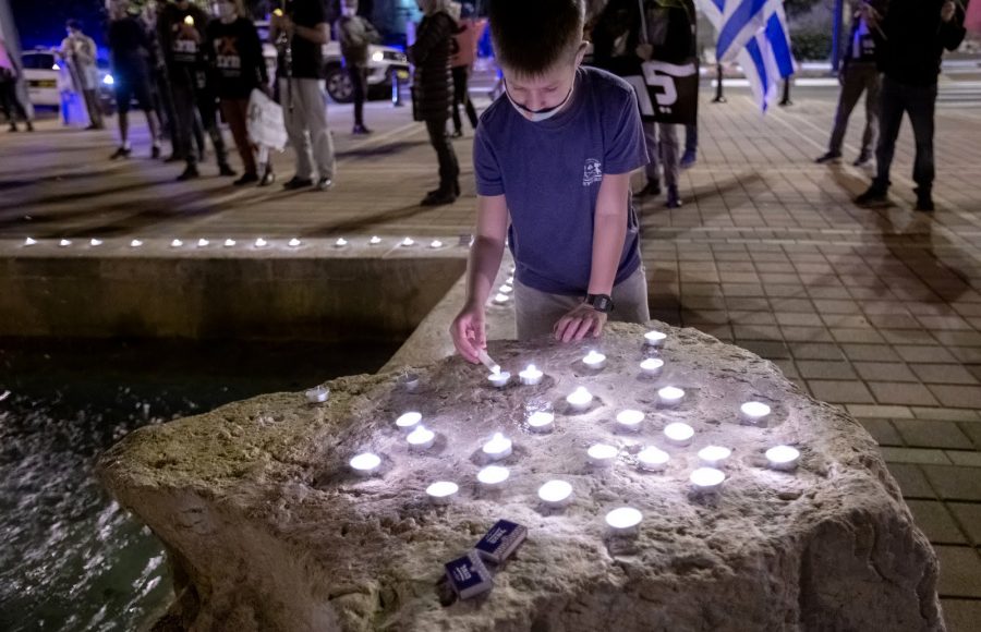 הדלקת נרות בטקס הזיכרון ליצחק רבין במלאת 25 להרצחו 05.11.20 צילום נעם אמיר